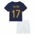 Billige Frankrig William Saliba #17 Børnetøj Hjemmebanetrøje til baby VM 2022 Kortærmet (+ korte bukser)